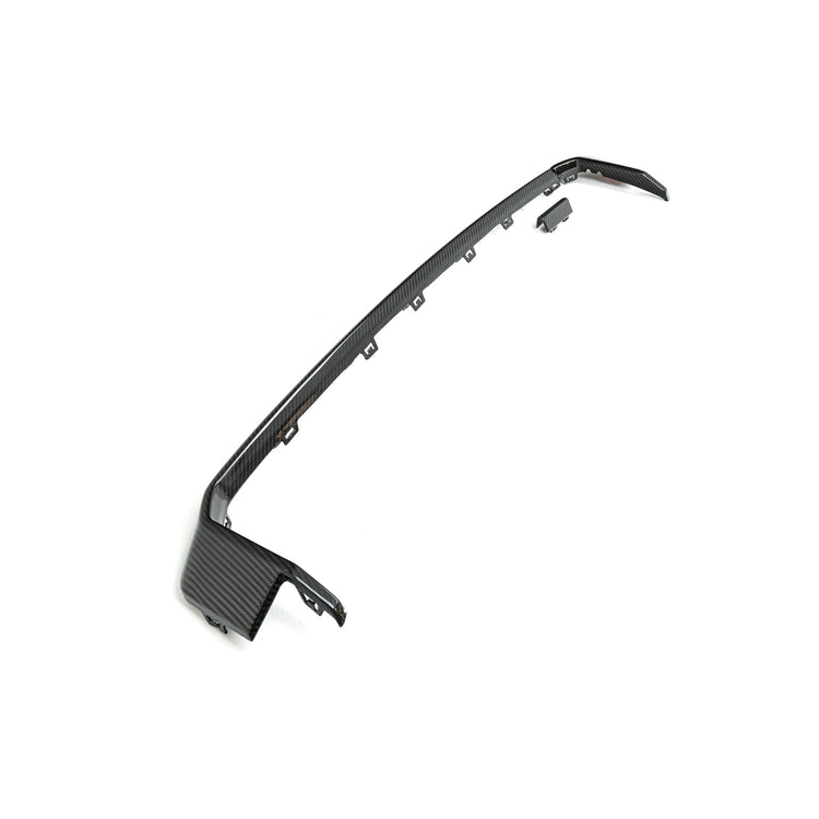 wide view of TRE Pre-Preg Carbon Fibre Diffuser Outline Trim for BMW M3 / M4 G8X 2021+ with white background