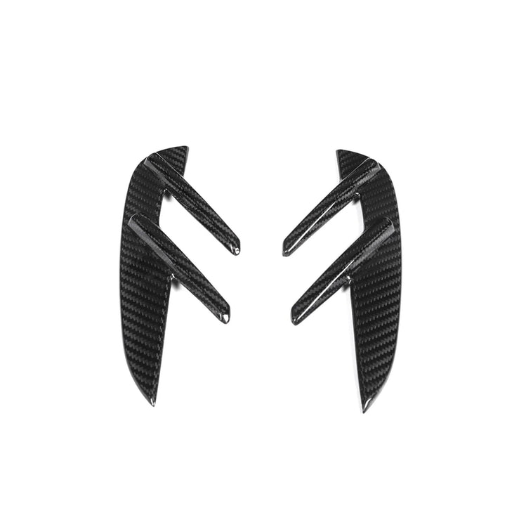 wide view of TRE Carbon Fibre Side Fender Trim Covers for BMW G8X M3/M4 2021+ with white background