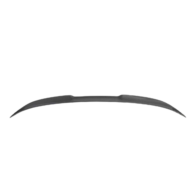 wide view of TRE Pre-preg Carbon Fibre CS Rear Spoiler for BMW M2 G87, 2 Series & M240i G42 2021+ with white background