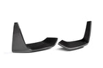 wide view of TRE Pre-Preg Carbon Fibre Front Bumper Inserts for BMW M3 (F80) / M4 (F82) 2014-2020 with white background