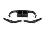 Wide view of TRE Pre-Preg Carbon Fibre Rear Diffuser Set for BMW M3 F80 & M4 F82 2014-2020 with white background