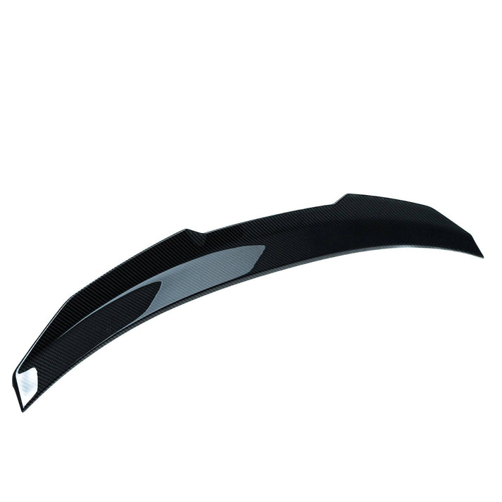 wide view of TRE Pre-Preg Carbon Fibre Ducktail Rear Spoiler for BMW M3 G80 & 3 Series G20 2018+ with white background