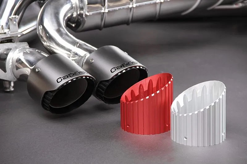Capristo BMW M3 Wicrom tips with interchangeable red and silver inserts