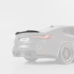 wide view of TRE Pre-preg Carbon Fibre PR-1 Rear Spoiler for BMW M4 G82 & 4 Series G22 2020+ with white background