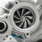 A close up view of Pure Turbos Turbo Upgrade Pure1200 for BMW N74 (M760i) 2017-2022 with white background