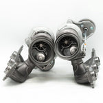 A wide view of Pure Turbos Turbo Upgrade Pure600 for BMW N54 2006-2016 with white background