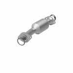MagnaFlow 5592557 carb direct-fit catalytic converter, rear view of the turntable spin