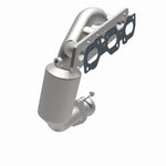 MagnaFlow 4583370 carb manifold converter, opposite side view of the turntable spin