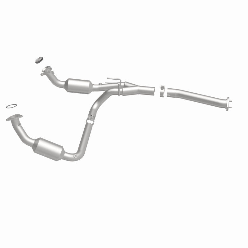 MagnaFlow 4551211 carb direct-fit catalytic converter, side view of the turntable spin