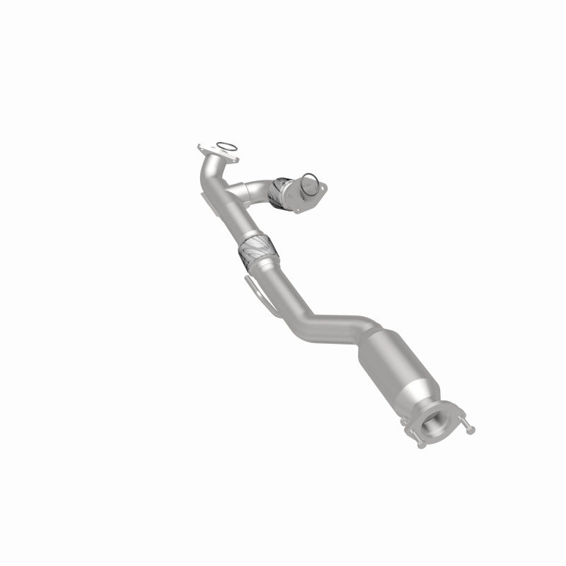 MagnaFlow 5592852 carb direct-fit catalytic converter, rear three-quarter view of the turntable spin