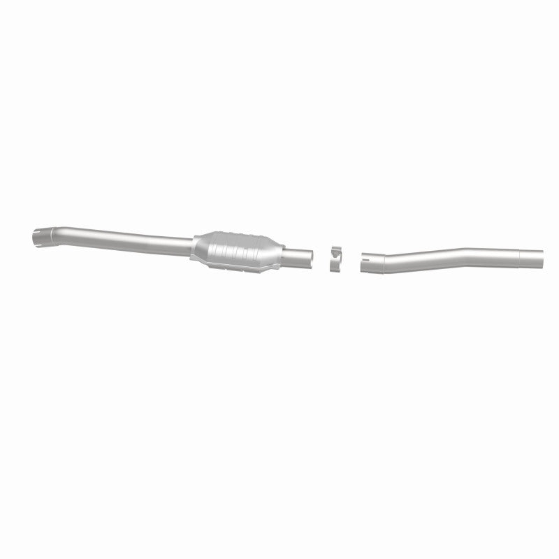 MagnaFlow 4451603 carb direct-fit catalytic converter, side view of the turntable spin