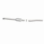 MagnaFlow 4451603 carb direct-fit catalytic converter, side view of the turntable spin