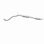MagnaFlow 5561845 carb direct-fit catalytic converter, opposite rear three-quarter view of the turntable spin
