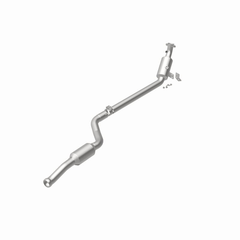MagnaFlow 5561441 carb direct-fit catalytic converter, rear view of the turntable spin