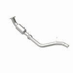 MagnaFlow 4561140 carb direct-fit catalytic converter, rear view of the turntable spin