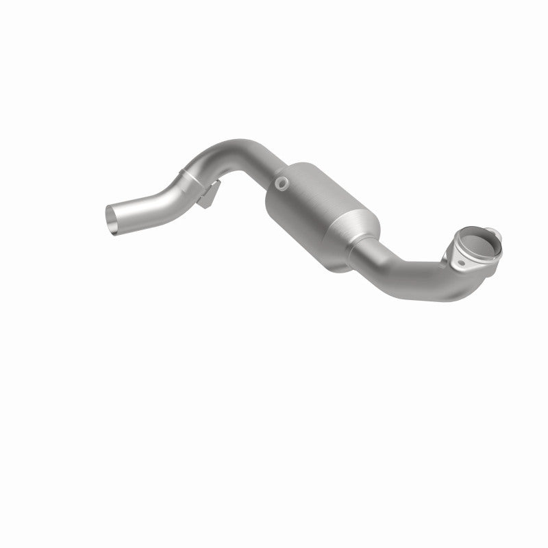 MagnaFlow 4451166 carb direct-fit catalytic converter, front three-quarter view of the turntable spin