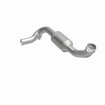 MagnaFlow 4451166 carb direct-fit catalytic converter, front three-quarter view of the turntable spin