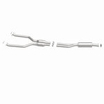 MagnaFlow 5571315 carb direct-fit catalytic converter, side view of the turntable spin