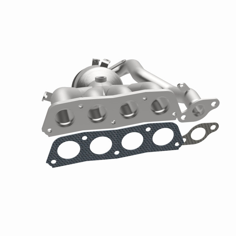 MagnaFlow 22-258 oem grade manifold converter, opposite side view of the turntable spin