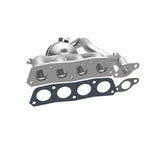 MagnaFlow 22-258 oem grade manifold converter, opposite side view of the turntable spin