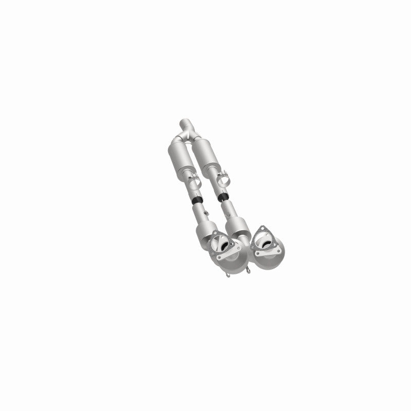 MagnaFlow 551799 carb direct-fit catalytic converter, opposite side view of the turntable spin