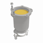 MagnaFlow 4583457 carb direct-fit catalytic converter, front three-quarter view of the turntable spin