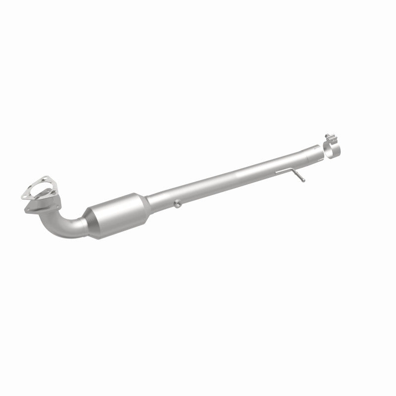 MagnaFlow 5451755 carb direct-fit catalytic converter, front three-quarter view of the turntable spin