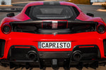 Ferrari 488 Pista rear with Capristo carbon diffuser