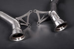 Capristo cat spare pipes for the Ferrari 458, flange close-up