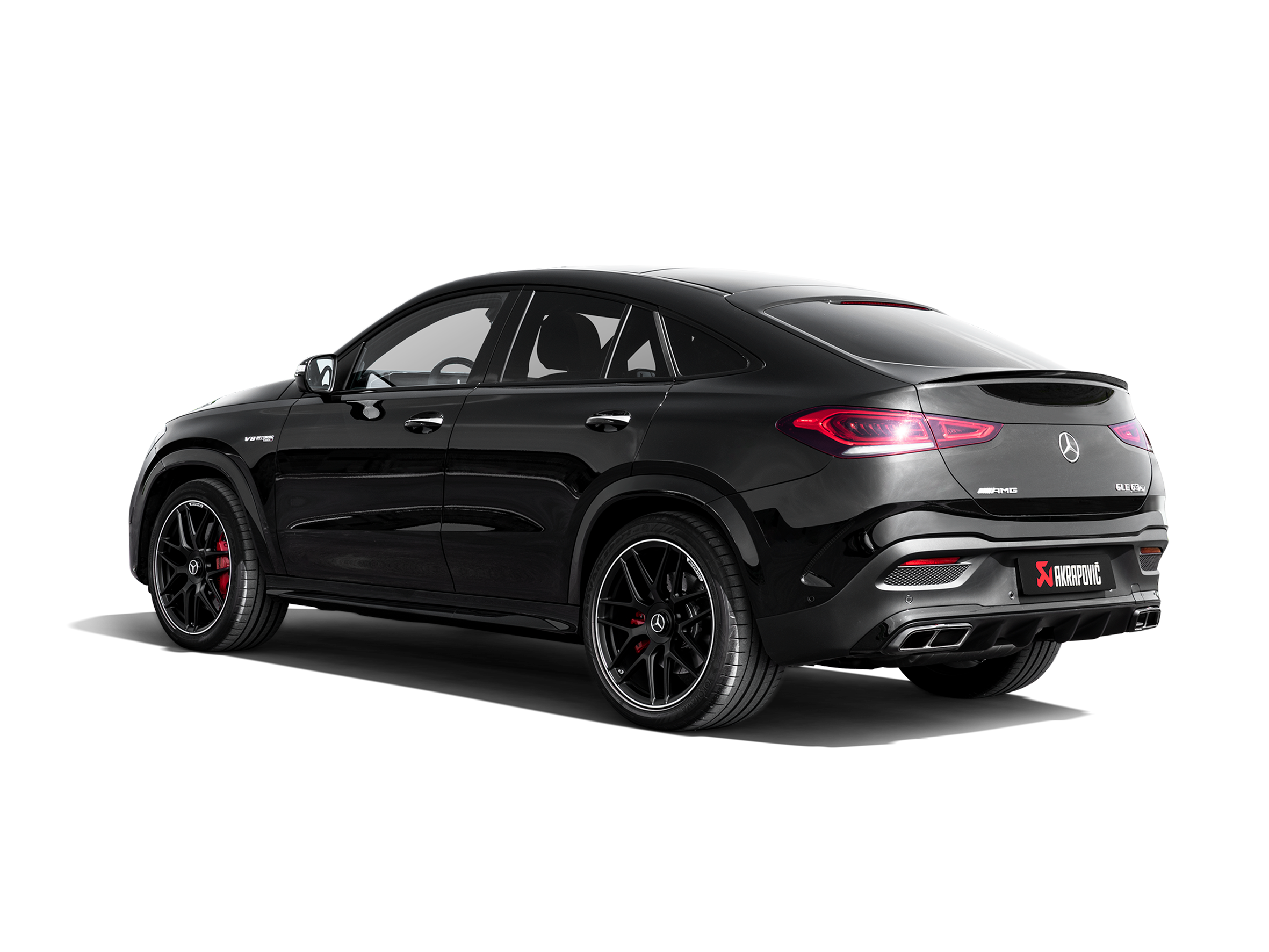 Akrapovic Mercedes-AMG GLE 63S Coupe Evolution Line w/ and w/o Hitch- Titanium S-ME/TI/14H/1 for Mercedes-Benz GLE63 AMG Coupe C167 2021-2025, rear view