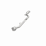MagnaFlow 5411696 carb direct-fit catalytic converter, opposite front three-quarter view of the turntable spin