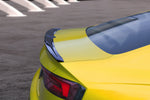 Capristo carbon fiber rear decklid spoiler on yellow Audi RS5 coupe