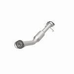 MagnaFlow 4561221 carb direct-fit catalytic converter, opposite front three-quarter view of the turntable spin