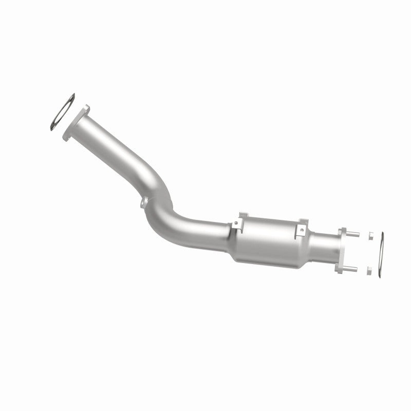 MagnaFlow 5592708 carb direct-fit catalytic converter, side view of the turntable spin
