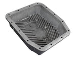 aFe POWER Transmission Pan Ford Trucks 80-92 (AOD Transmission)- Black w/ Machined Fins