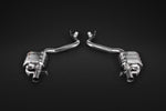 Capristo valved rear mufflers for Mercedes-AMG E63 S W213, polished stainless