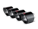 Akrapovic Chevrolet Corvette ZO6/ZR1 (C6) Tail Pipe Set (Carbon 115 mm) TP-CT/1 for Chevrolet Corvette Z06/ZR1 C6 2006-2013, angled view