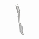 MagnaFlow 5461119 carb direct-fit catalytic converter, rear three-quarter view of the turntable spin
