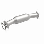MagnaFlow 3322433 carb direct-fit catalytic converter, front three-quarter view of the turntable spin