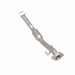 MagnaFlow 4651649 carb direct-fit catalytic converter, rear three-quarter view of the turntable spin