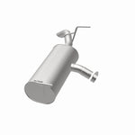 BRExhaust 108-0291 muffler, opposite rear three-quarter view of the turntable spin