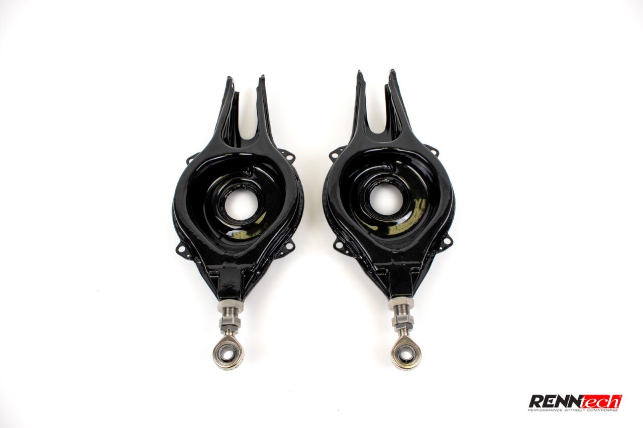 Pair of black adjustable rear lower control arms, view 2 - Adjustable Rear Lower Control Arm for the 1992-1999 S-Class