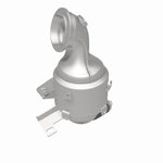 MagnaFlow 551092 carb direct-fit catalytic converter, rear three-quarter view of the turntable spin