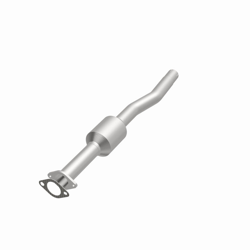 MagnaFlow 5592804 carb direct-fit catalytic converter, opposite front three-quarter view of the turntable spin