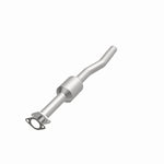 MagnaFlow 5592804 carb direct-fit catalytic converter, opposite front three-quarter view of the turntable spin