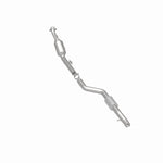 MagnaFlow 5561569 carb direct-fit catalytic converter, rear three-quarter view of the turntable spin