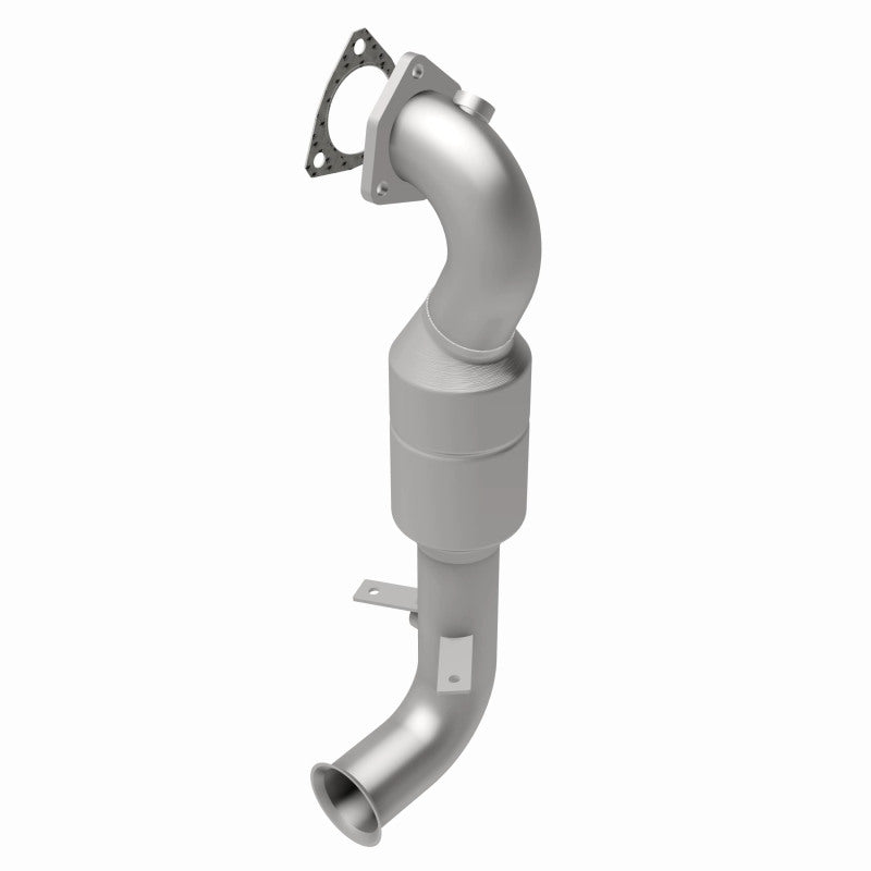 MagnaFlow 5411350 carb direct-fit catalytic converter, rear view of the turntable spin
