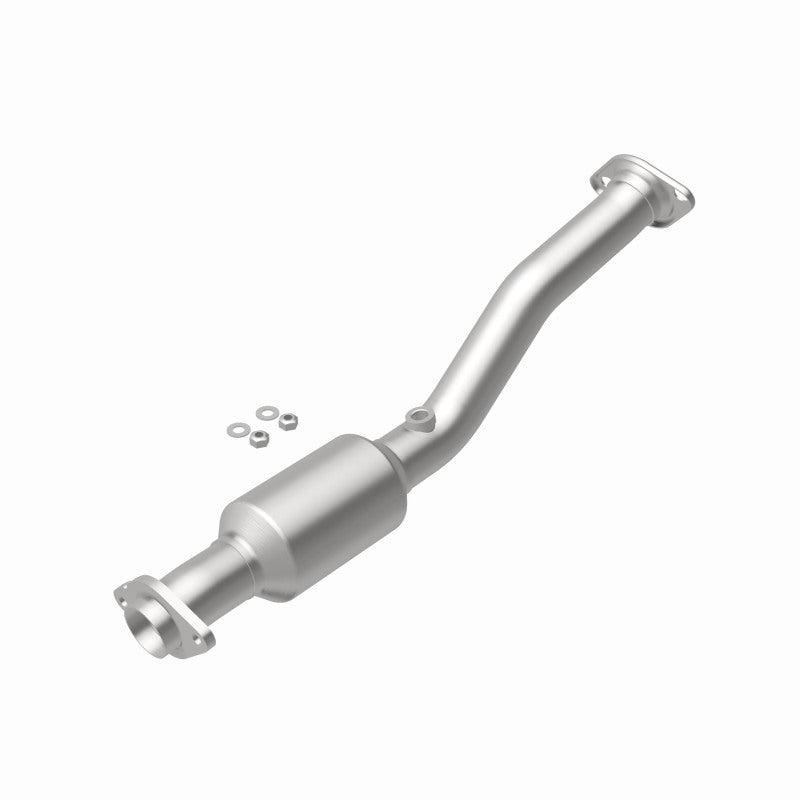 MagnaFlow 52709 oem grade direct-fit catalytic converter, rear view of the turntable spin