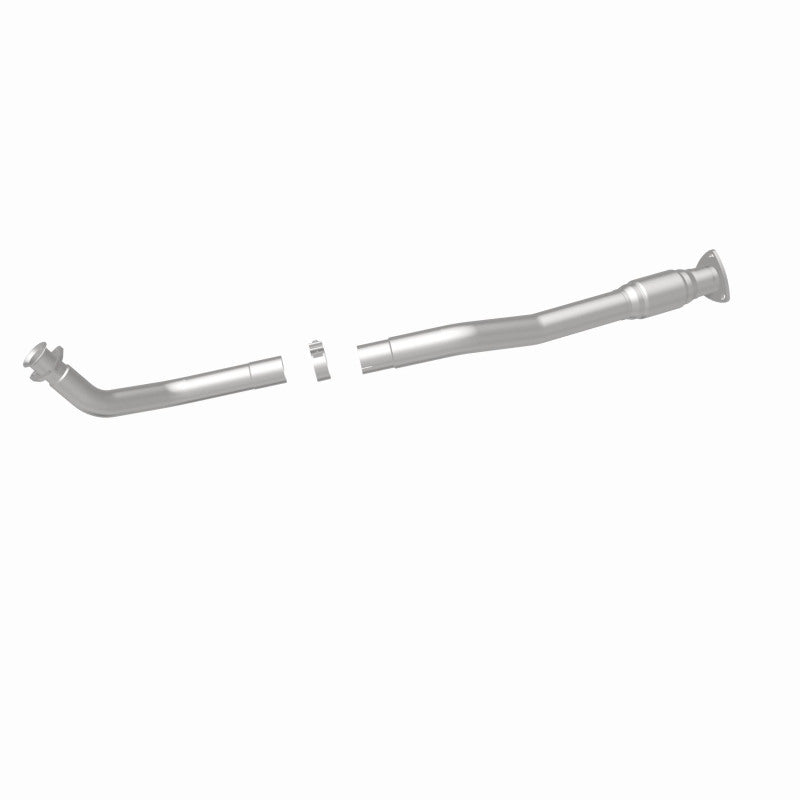MagnaFlow 24231 hm grade direct-fit catalytic converter, rear three-quarter view of the turntable spin