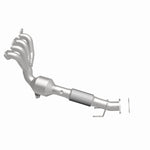 MagnaFlow 5531253 carb manifold converter, side view of the turntable spin